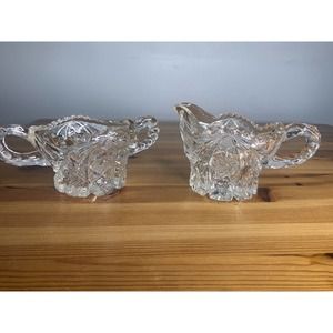 Beautiful Lead Crystal Sugar and Creamer Set, Vintage, no chips or cracks